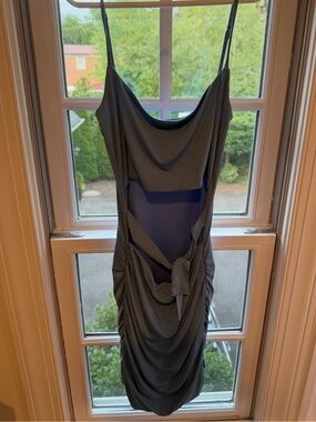 lucy in the sky aliah puff chiffon wrap dress Lucy In The Sky Aliah Puff Chiffon Wrap Dress Blush Pink Long Sleeve Medium
